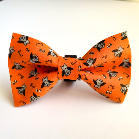 Orange Owls Halloween Bow Tie