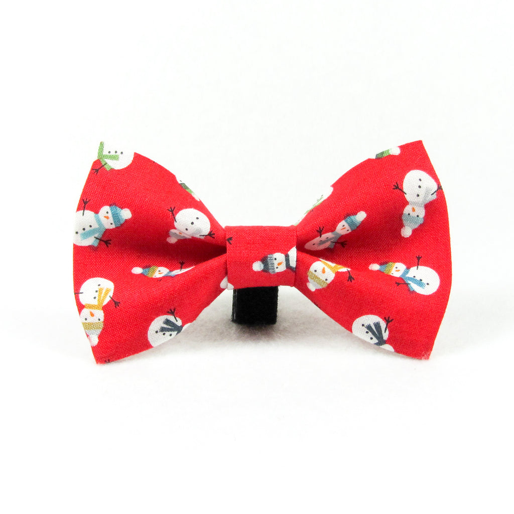 Red Snowmen Bow Tie