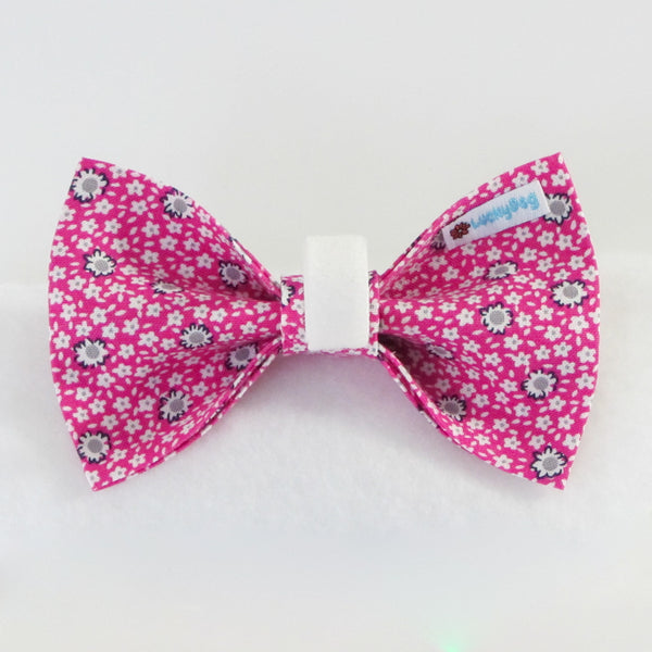 Spring Flowers Pink Bow Tie
