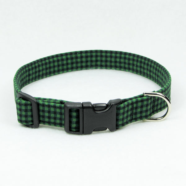 Small Plaid Green Collar