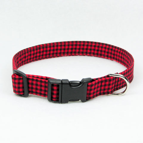 Small Plaid Red Collar