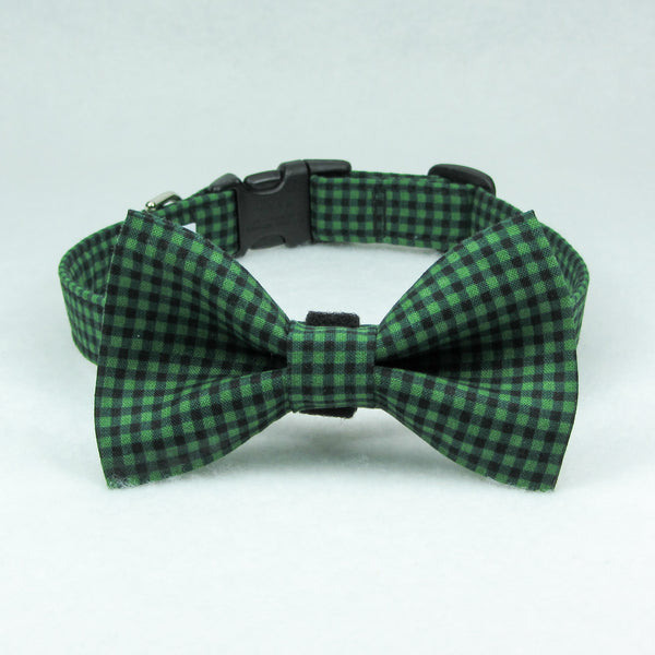 Small Plaid Green Collar