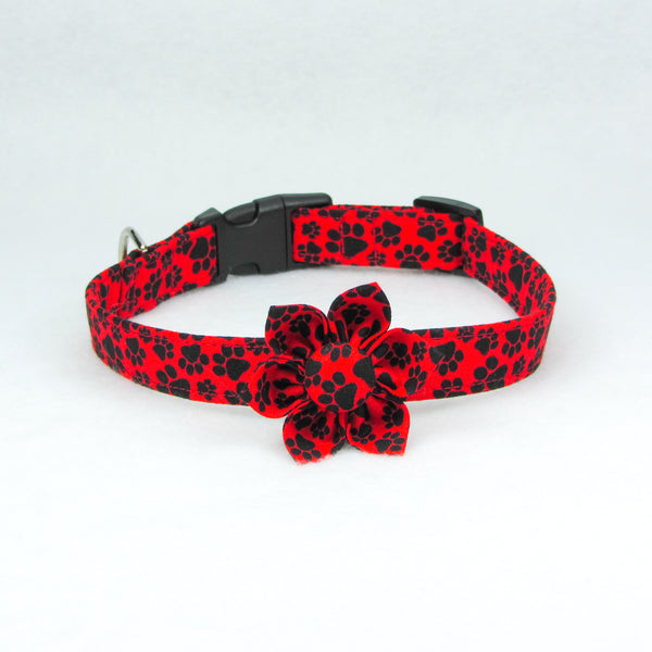 Paws Red & Black Collar