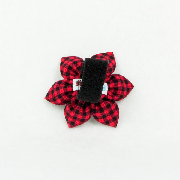Small Plaid Red Flower