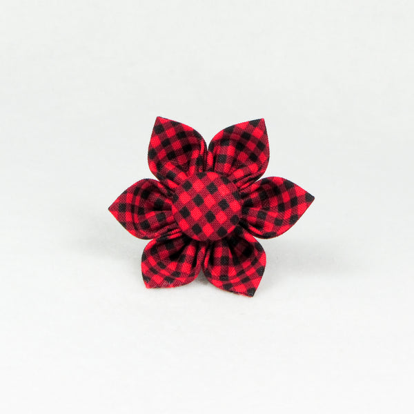 Small Plaid Red Flower